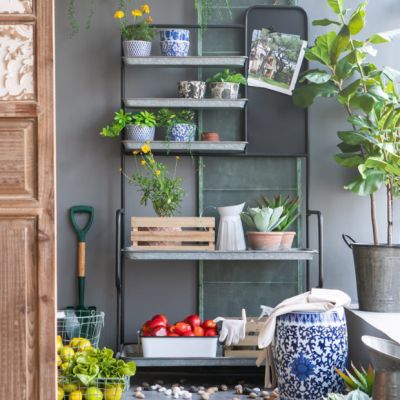 Galvanized Metal Utility Shelving Unit