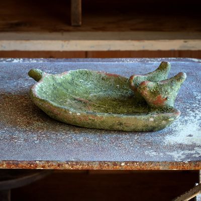 Garden Leaf Aged Bird Feeder