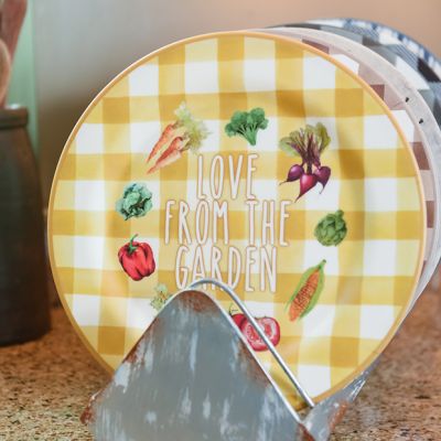 Garden Love Plaid Dinner Plate Set of 8