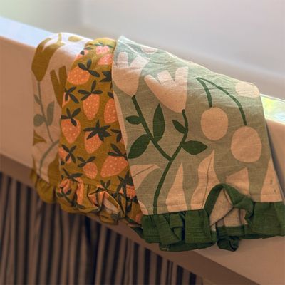 Garden Print Cotton Tea Towel Set of 3