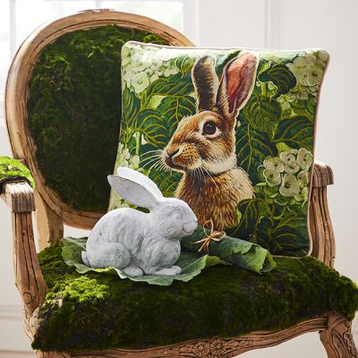 Garden Rabbit Accent Pillow