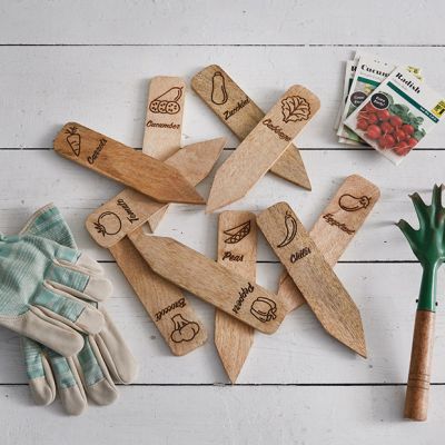 Garden Seedlings Wooden Marker Set of 10