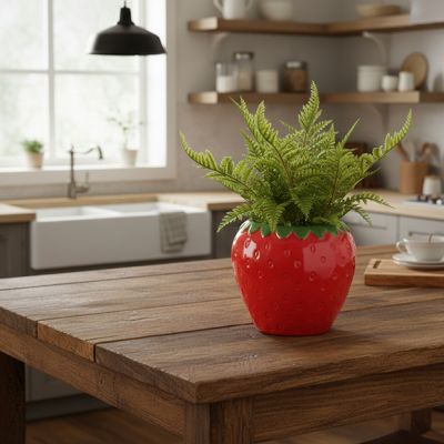 Garden Strawberry Ceramic Pot