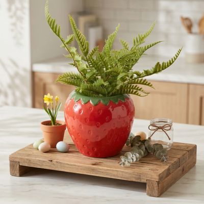 Garden Strawberry Ceramic Pot
