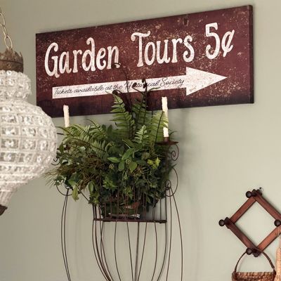 Garden Tours Canvas Wall Sign