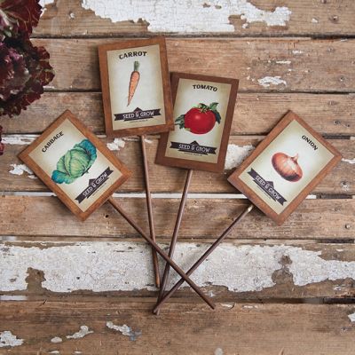 Garden Vegetable Marker Set of 4