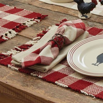 Garnet Check Cloth Napkin
