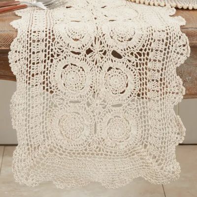 Gathered Cottage Crochet Table Runner