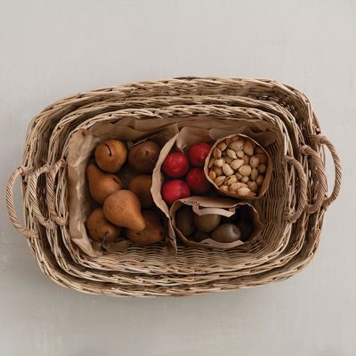 Gathered Grace Handled Nesting Baskets Set of 3