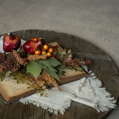 Gathered Harvest Maple and Pomegranate Pick Set of 3