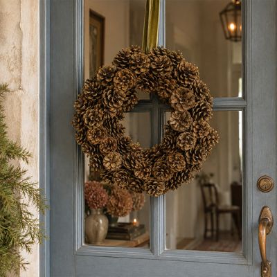 Gathered Woodland Pinecone Wreath