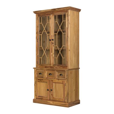 Geometric Glass Door Storage Cabinet
