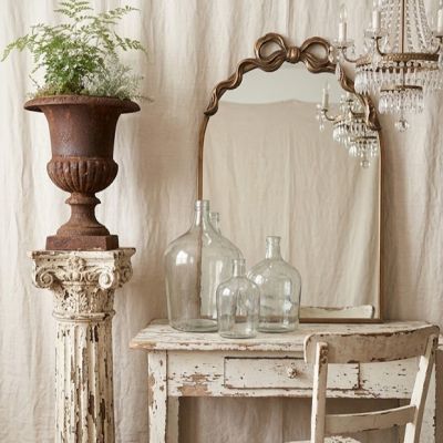Gilded Estate Arched Bow Mirror
