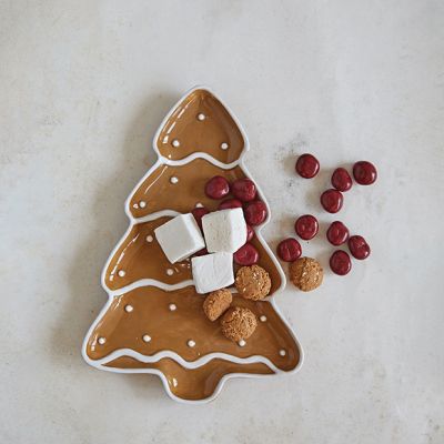 Gingerbread Christmas Tree Platter