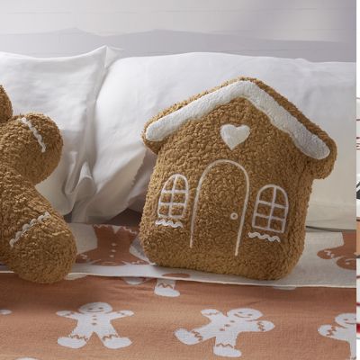 Gingerbread House Accent Pillow