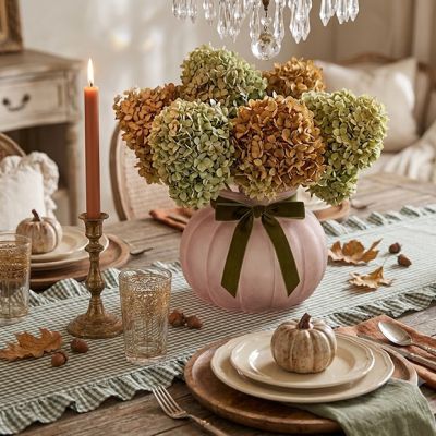 Gingham Green Ruffled Table Runner