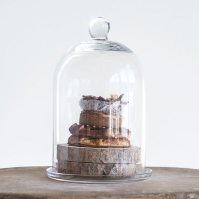 Glass Cloche With Plate