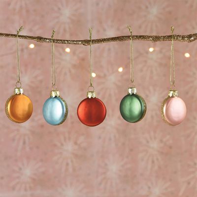 Glass Macaroon Ornament Set of 5