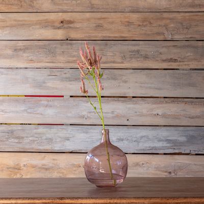 Glass Rose Bottle Vase 12.5 inch