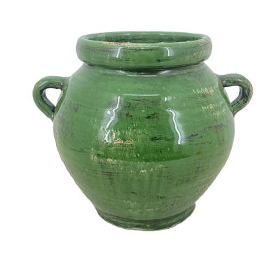 Glazed Lafayette Handled Vase 9.5 Inch