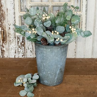 Glittery Pinecone and Eucalyptus Berries Pick Bundle
