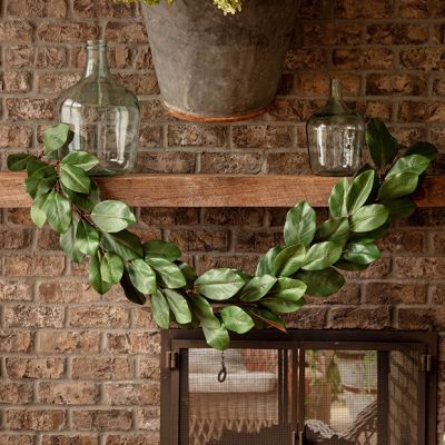Glossy Faux Magnolia Leaf Garland