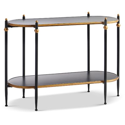 Gold Accented 2 Tier Console Table