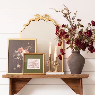 Gold Bow Arch Wall Mirror