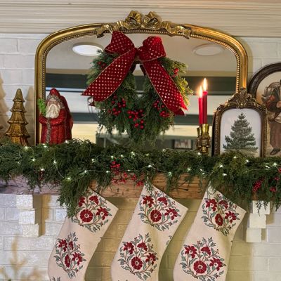 Gold Bow Top Grand Wall Mirror