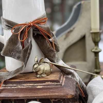 Gold Bunny Candle Snuffer