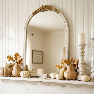 Gold Crest Cathedral Wall Mirror