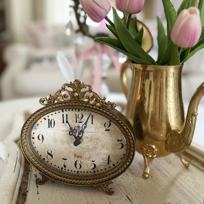 Gold Finish Mantel Clock