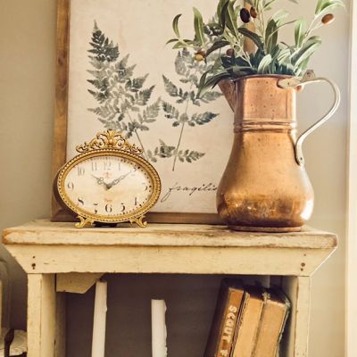 Gold Finish Mantel Clock