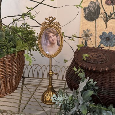 Gold Finish Pedestal Photo Frame