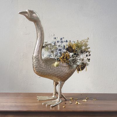 Gold Goose Shaped Planter