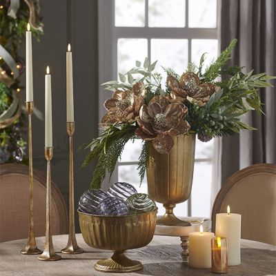 Gold Iron Candlestick Trio