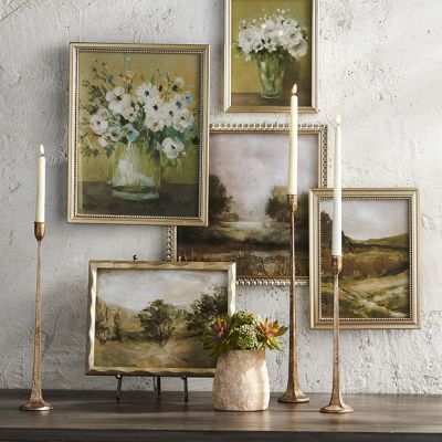 Gold Iron Candlestick Trio