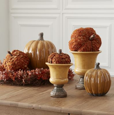 Gold Leaf Decorative Pumpkin Set of 3
