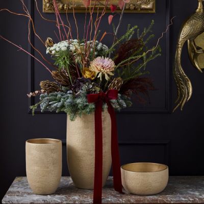 Gold Metallic Ceramic Decorative Vase Collection