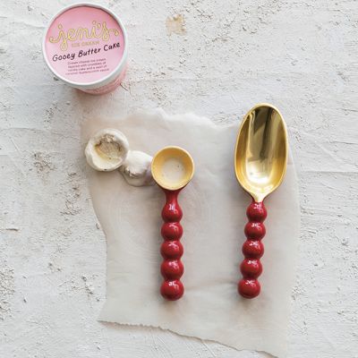 Gold Scoop With Beaded Handle