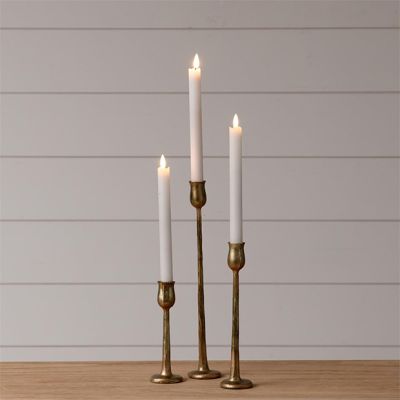 Gold Taper Candlestick Set of 3