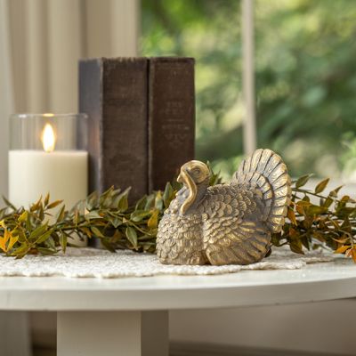 Gold Turkey Tabletop Figurine