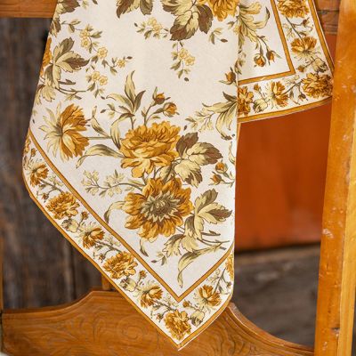 Golden Bloom Cotton Napkin Set of 4