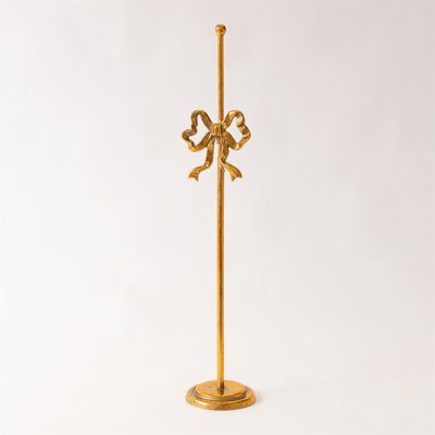 Golden Bow Decorative Wreath Stand