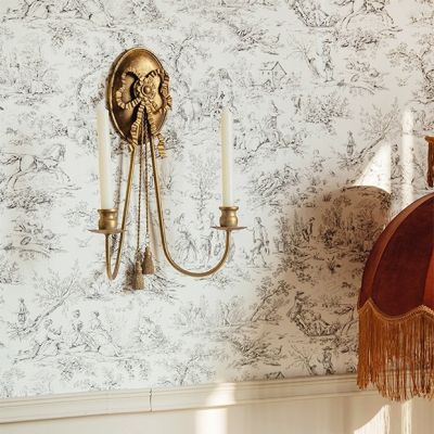 Golden Bow Wall Sconce Candle Holder