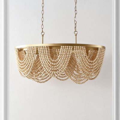 Golden Elegance Beaded Chandelier
