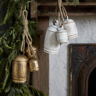Golden Metal Bells Hanging Decor