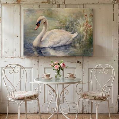 Graceful Elegance Swan Canvas Wall Art