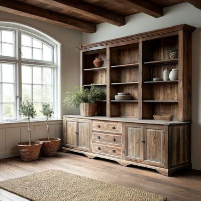 Grand Manor Farmhouse Cabinet | SHIPS FREE