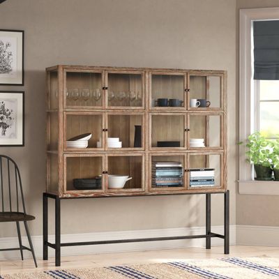 Grand Oak Wood Show Cabinet 